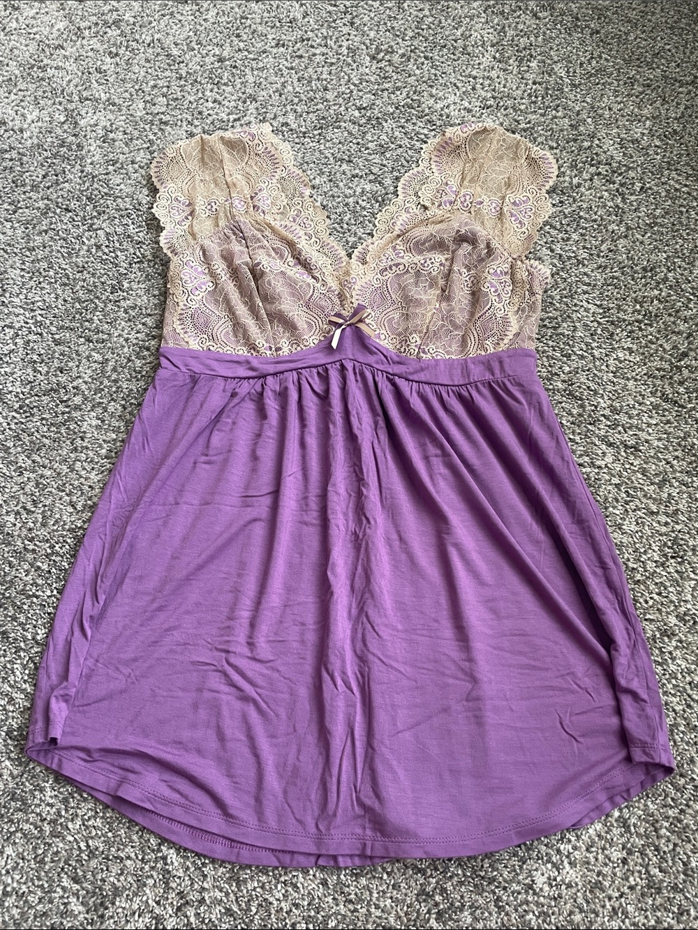 Soma Purple Chemise with Tan Lace Bodice